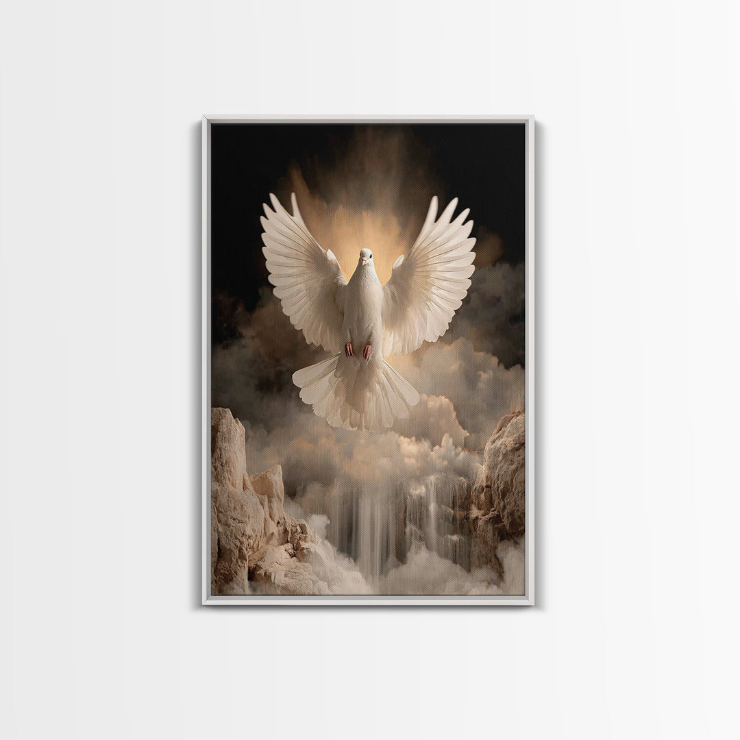 Divine Peace Wings | Framed Canvas Print | Christian Christmas Art | Christian Art Canvas | Christian Wall Art | Christian Decor | Christia