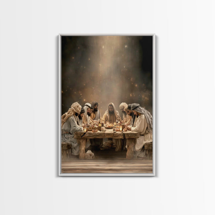 Blessed Table Fellowship – Framed Canvas Print – Christian Wall Art – Christian Art – Christian Art Canvas – Christian Decor – Christian Ch