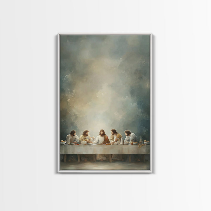 Sacred Last Supper | Framed Canvas Print | Christian Art Canvas | Christian Decor | Christian Wall Art | Christian Art | Christian Christma