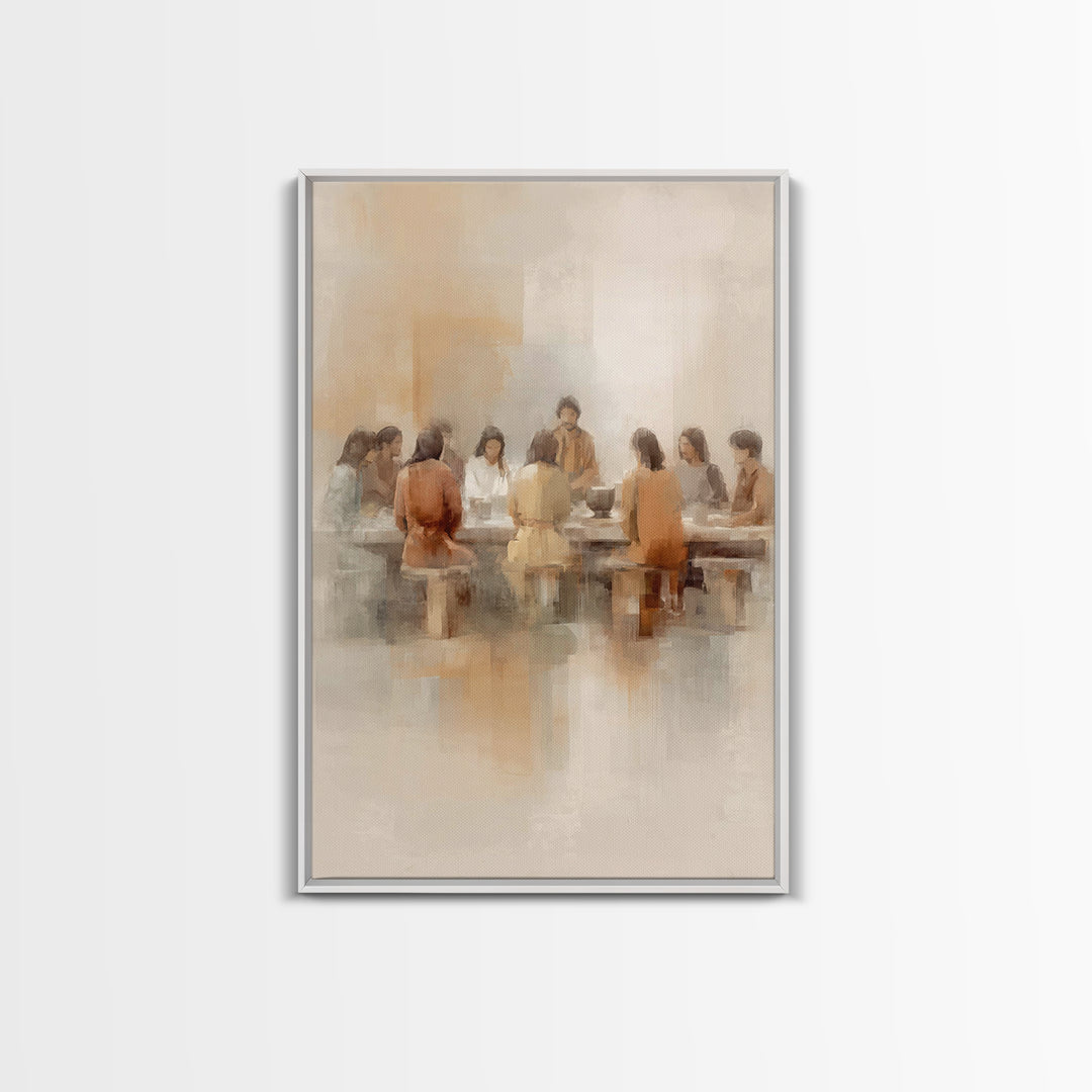 Graceful Supper – Framed Canvas Print – Christian Wall Art – Christian Art Work – Jesus Painting – Christmas Art – Christian Art Canvas – C