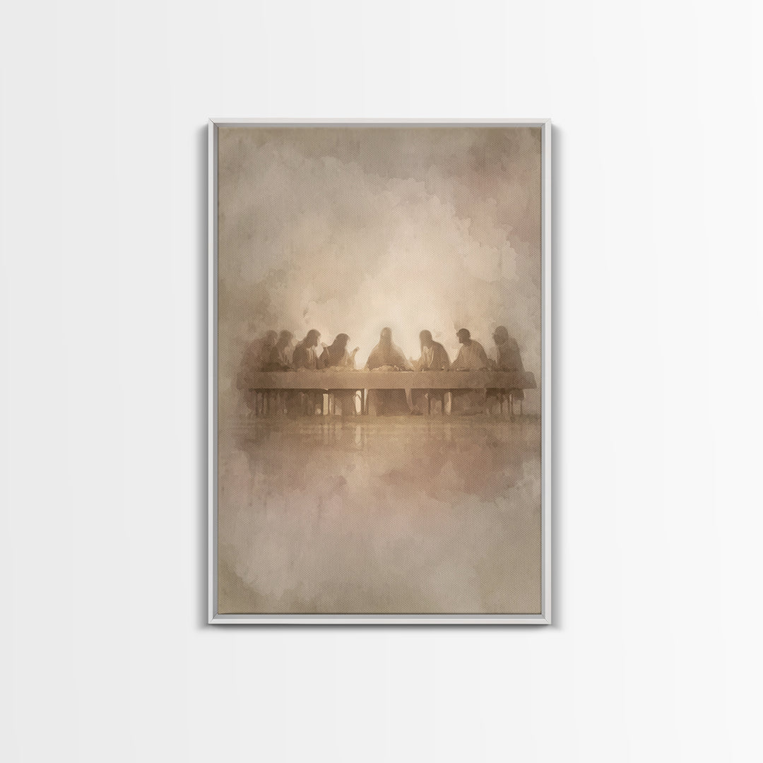 Divine Fellowship – Framed Canvas Print – Christian Art Print – Jesus Canvas Art – Christian Wall Art – Christmas Decor – Christian Christm