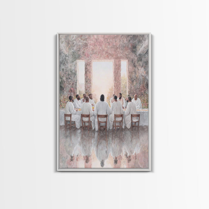 Sacred Dawn Gathering | Framed Canvas Print | Christian Art Canvas | Jesus Painting | Modern Christian Art | Christian Wall Art | Christian