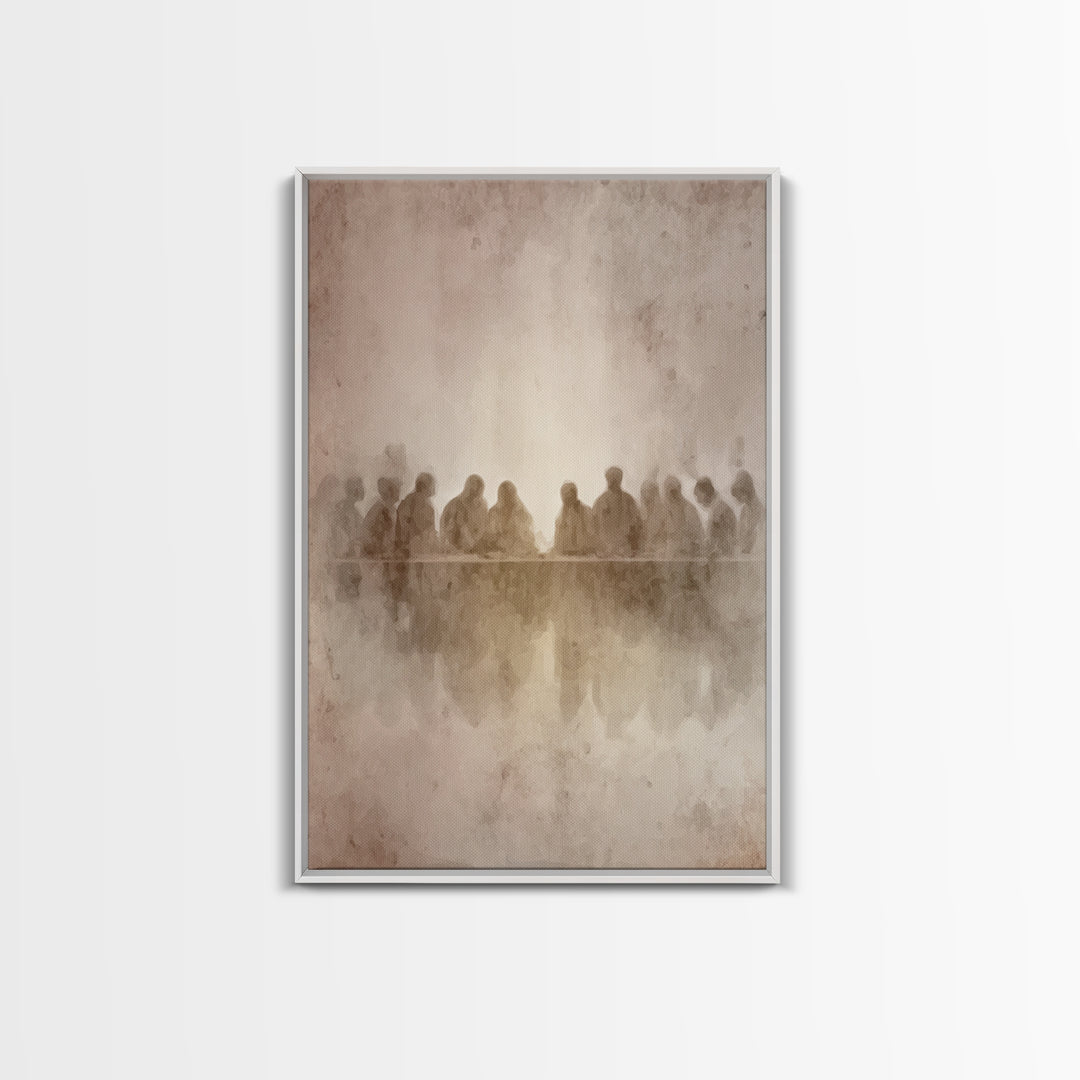 Eternal Fellowship, Framed Canvas Print, Christian Wall Art, Christian Art Canvas, Abstract Christian Art, Jesus Painting, Christian Decor