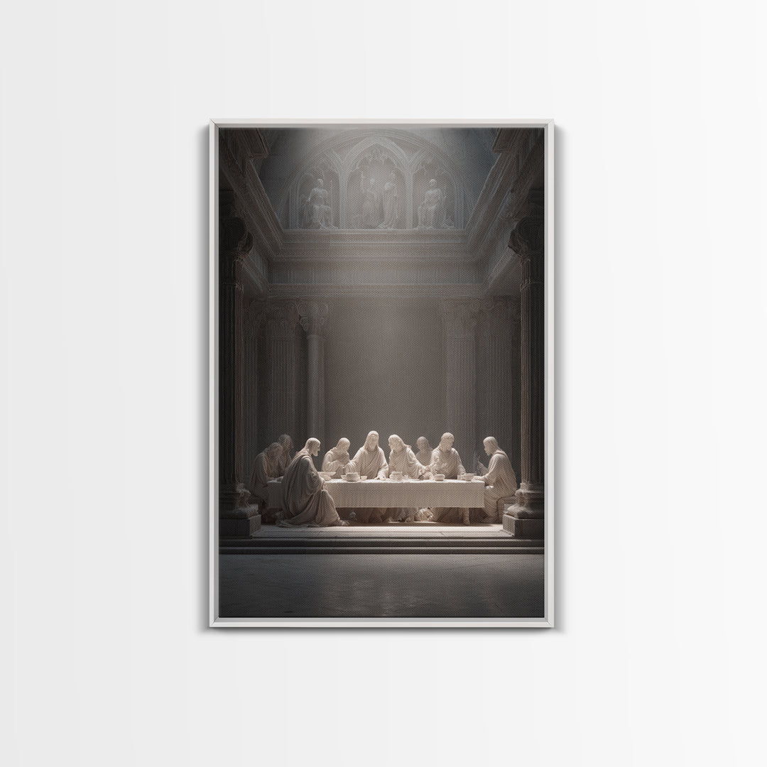 Holy Sanctuary Light – Framed Canvas Print – Christian Art Canvas – Jesus Painting – Moody Christian Art – Christian Wall Art – Christian D