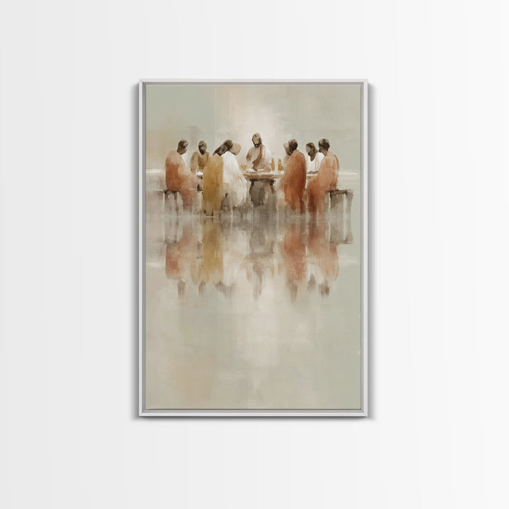 Radiant Communion, Framed Canvas Print, Christian Art Canvas, Modern Christian Art, Jesus Painting, Large Christian Art, Christian Wall Art