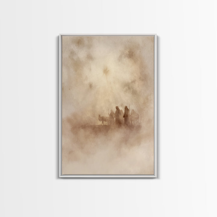 Shepherds of Light – Framed Canvas Print – Christian Wall Art – Christian Art Canvas – Christian Christmas Art – Christmas Wall Art