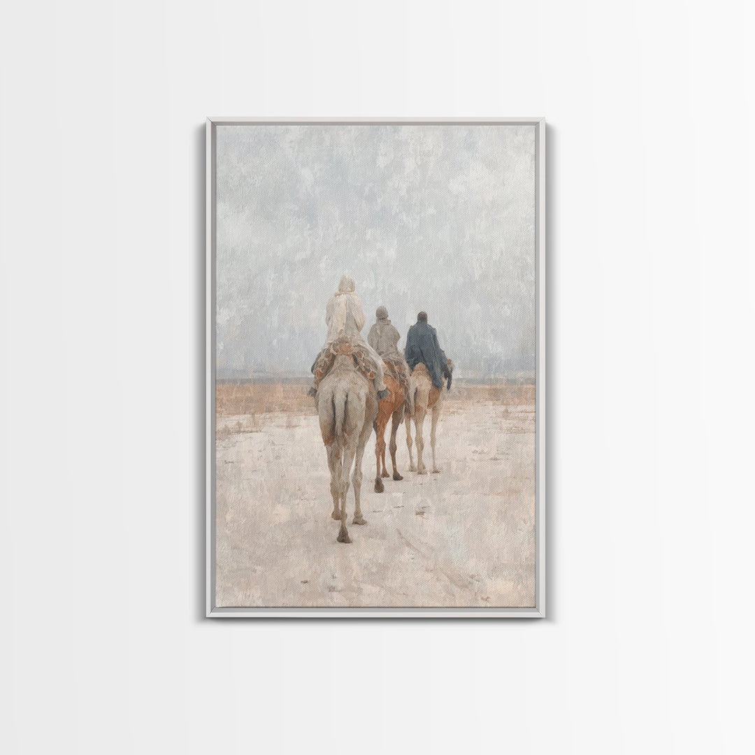 The Guiding Star – Framed Canvas Print – Christian Wall Art – Christian Art Canvas – Christmas Art – Christian Christmas Art – Jesus Painti
