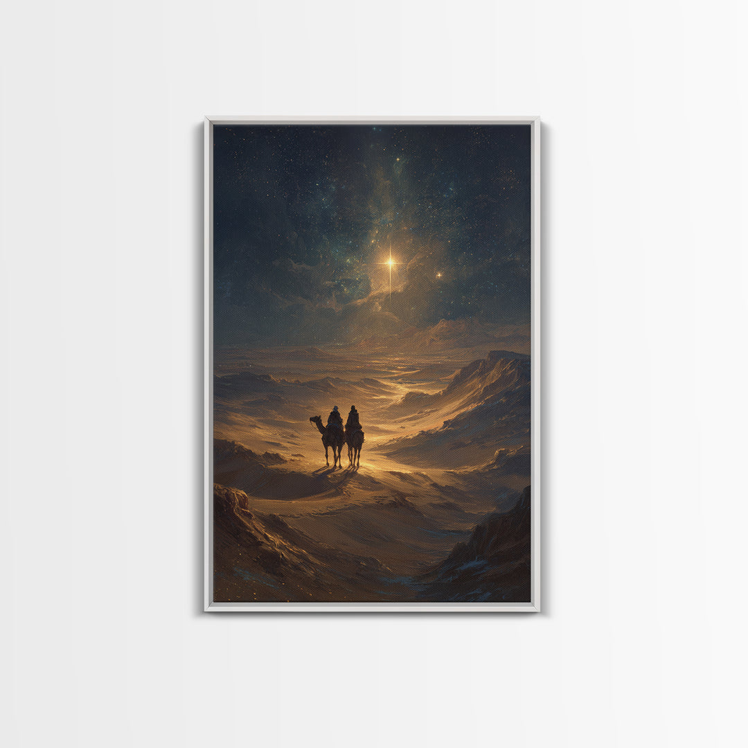 Star Of Wonder | Framed Canvas Print | Christian Wall Art | Christmas Art Prints | Christian Christmas Decor | Christian Art Canvas | Jesus