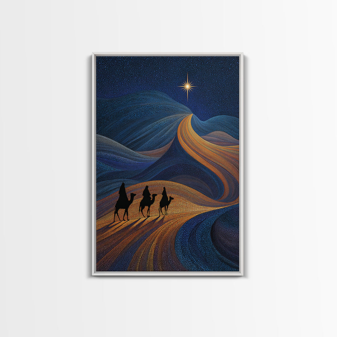Celestial Pathway, Framed Canvas Print, Christian Art Canvas, Christian Christmas Art, Christmas Wall Art, Christian Painting, Jesus Art Pr