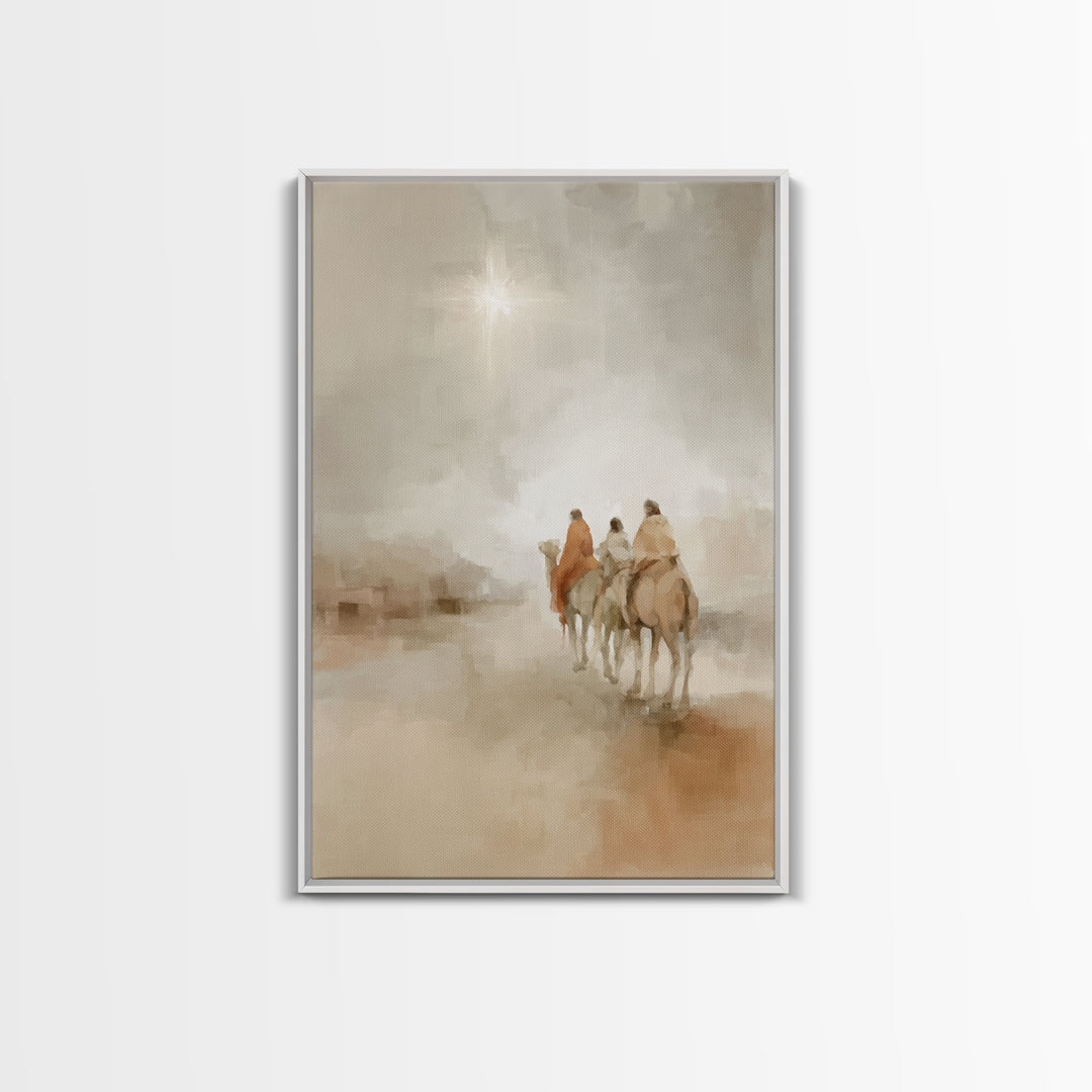 Journey Of Faith | Framed Canvas Print | Christian Art Canvas | Christian Christmas Art | Christian Wall Art | Christmas Canvas Wall Art |