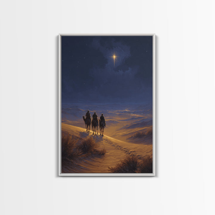 Star Of Bethlehem – Framed Canvas Print – Christian Wall Art – Christian Art Canvas – Christian Christmas Art – Christmas Wall Art – Jesus