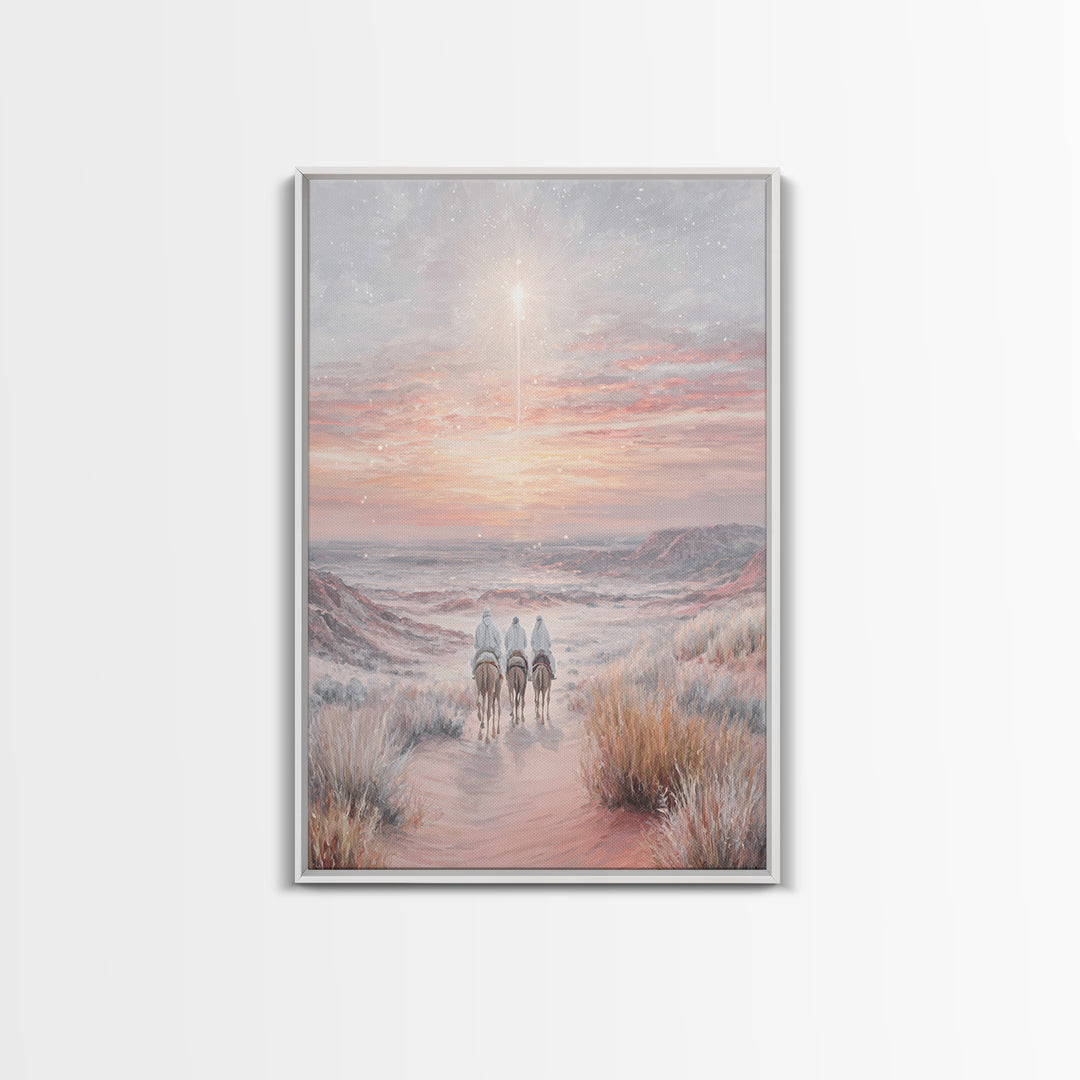 Light Of Dawn – Framed Canvas Print – Christian Art Canvas – Christmas Art – Christian Christmas – Christian Wall Art – Modern Christian Ar
