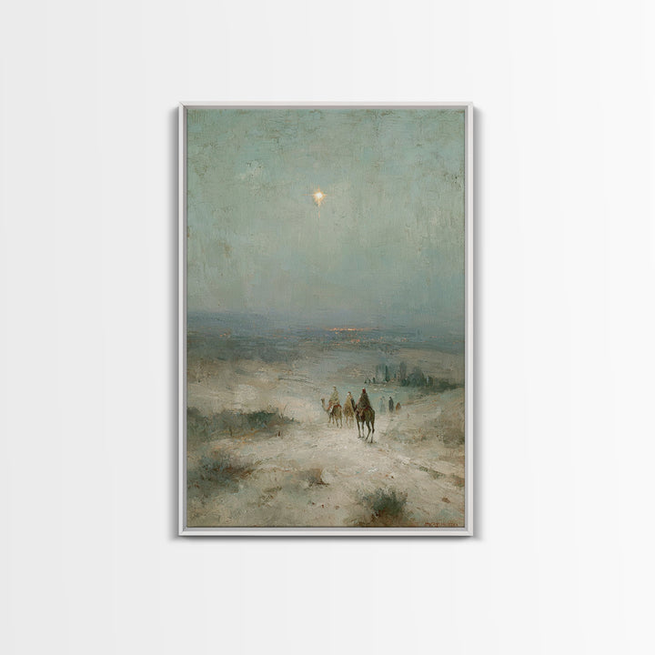 Threefold Promise – Framed Canvas Print – Christian Art Print – Christmas Wall Art – Christian Christmas – Christian Art Canvas – Jesus Pai