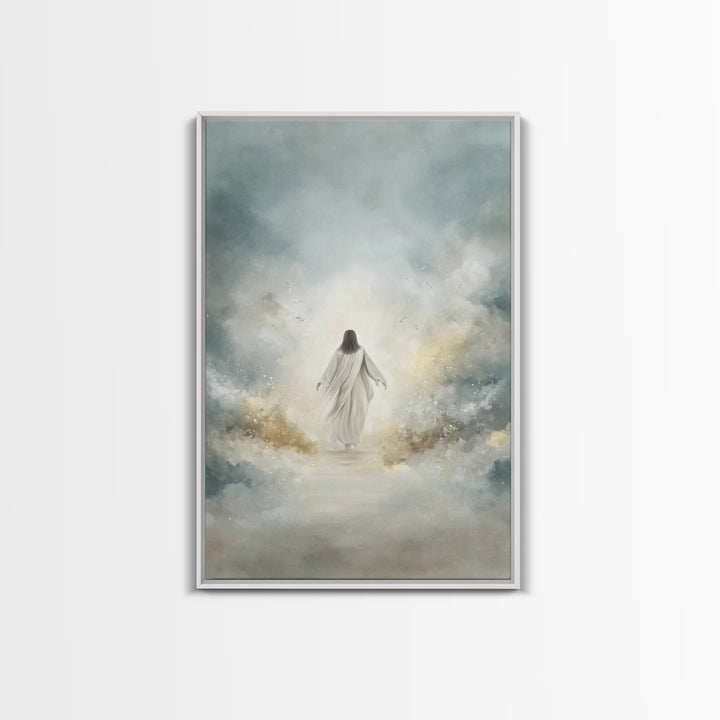 Path Of Ascension – Framed Canvas Print – Jesus Painting – Christian Art Canvas – Christian Wall Art – Large Jesus Wall Art – Modern Christ