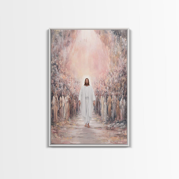 Heaven’s Host, Framed Canvas Print, Christian Art Canvas, Jesus Painting, Christian Wall Art, Christian Art Print, Large Christian Painting