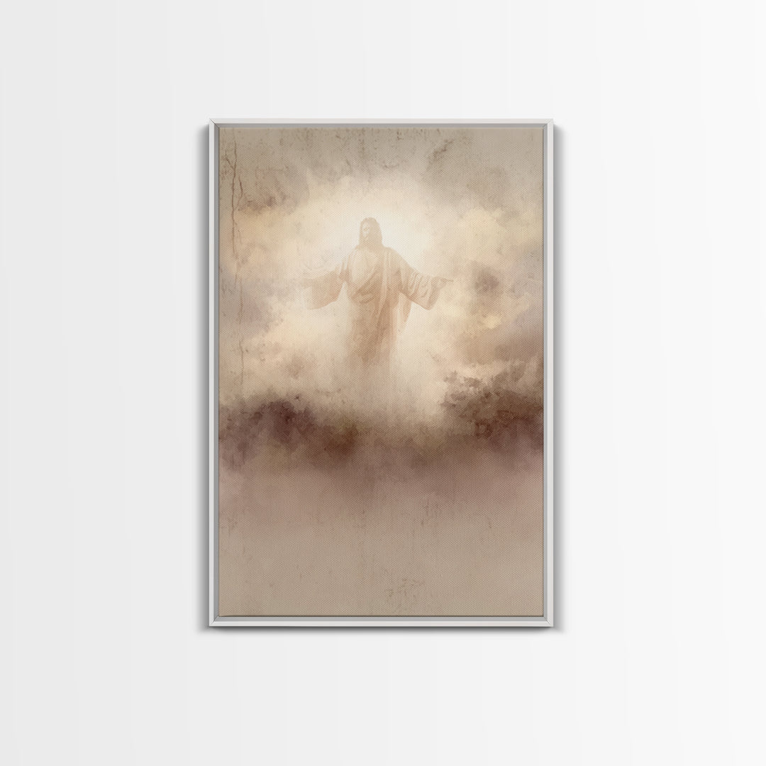 Glory Revealed, Framed Canvas Print, Jesus Painting, Christian Art Canvas, Christian Wall Art, Christian Art Work, Large Christian Painting