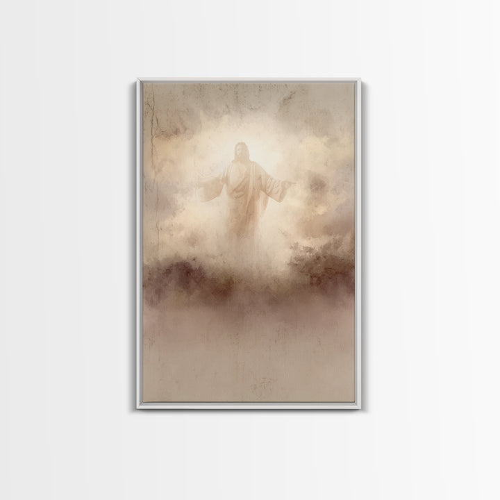 Glory Revealed, Framed Canvas Print, Jesus Painting, Christian Art Canvas, Christian Wall Art, Christian Art Work, Large Christian Painting
