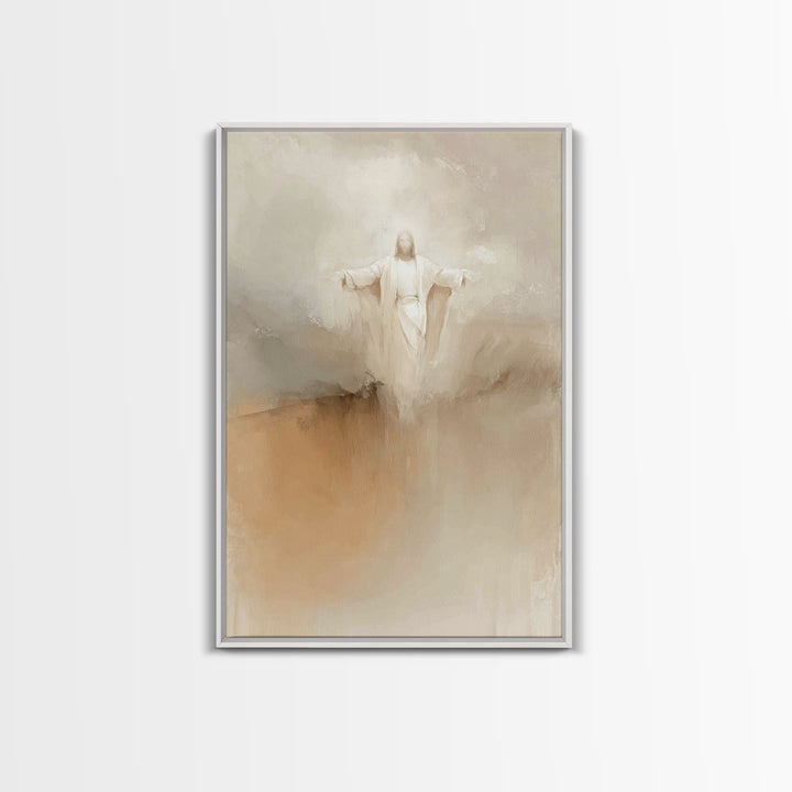 Heavenly Grace – Framed Canvas Print – Christian Wall Art – Jesus Painting – Christian Christmas Art – Christian Art