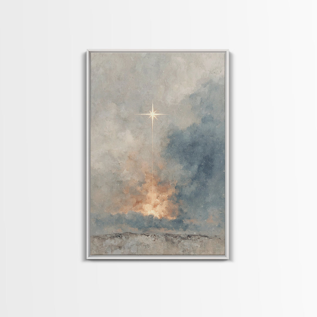 Shepherd’s Journey – Framed Canvas Print – Christian Wall Art – Christian Art Canvas – Christmas Art – Christian Christmas Art – Christian