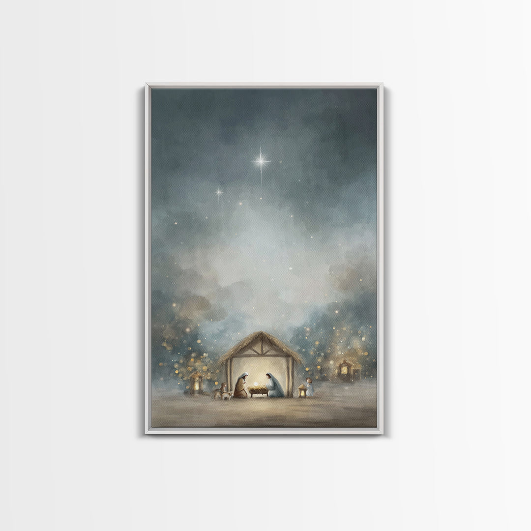 Bethlehem Wonder – Framed Canvas Print – Christian Wall Art – Christian Art Canvas – Christmas Art – Christian Christmas Art – Christian De