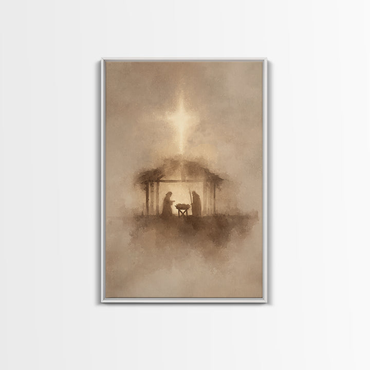 Guiding Star Peace | Framed Canvas Print | Christian Wall Art | Christian Art Canvas | Christmas Art | Christian Christmas Art | Christian
