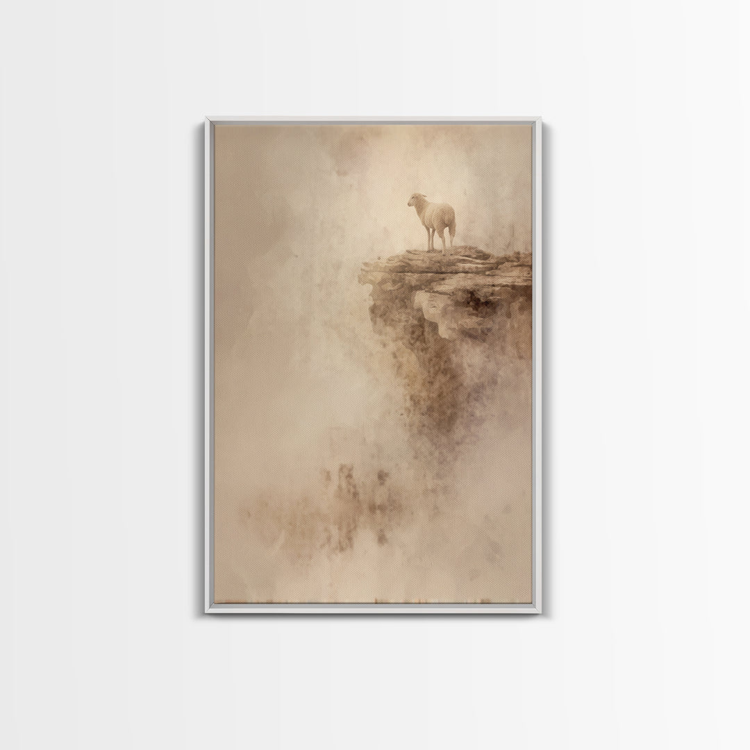 Shepherd’s Solace | Framed Canvas Print | Christian Wall Art | Christian Art Canvas | Pastoral Scenery | Christian Decor | Subtle Christian