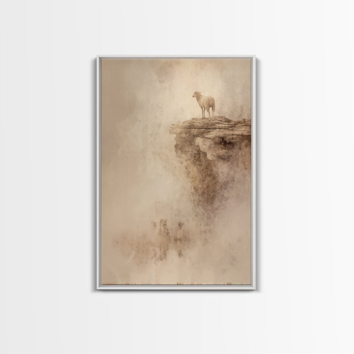 Shepherd’s Solace | Framed Canvas Print | Christian Wall Art | Christian Art Canvas | Pastoral Scenery | Christian Decor | Subtle Christian