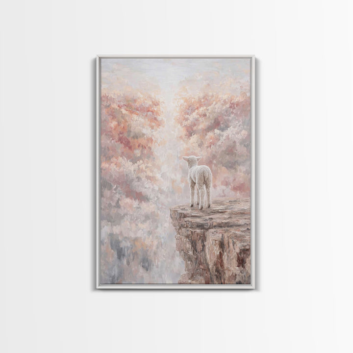 Dawnlight Refuge – Framed Canvas Print – Christian Wall Art – Christian Art Canvas – Pastoral Scenery – Christian Gift – Subtle Christian A