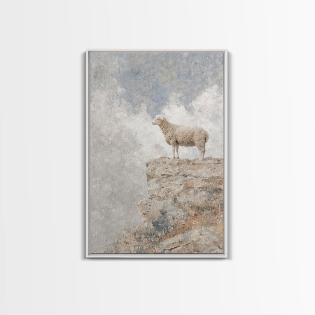 Horizon Grace, Framed Canvas Print, Christian Wall Art, Christian Art Canvas, Minimalist Christian Art, Pastoral Scenery, Christian Art Wor