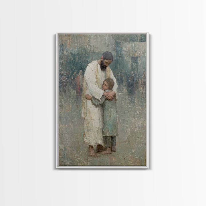 Child Of Grace, Framed Canvas Print, Christian Wall Art, Christian Art Canvas, Jesus Painting, Christian Art Work, Modern Christian Paintin