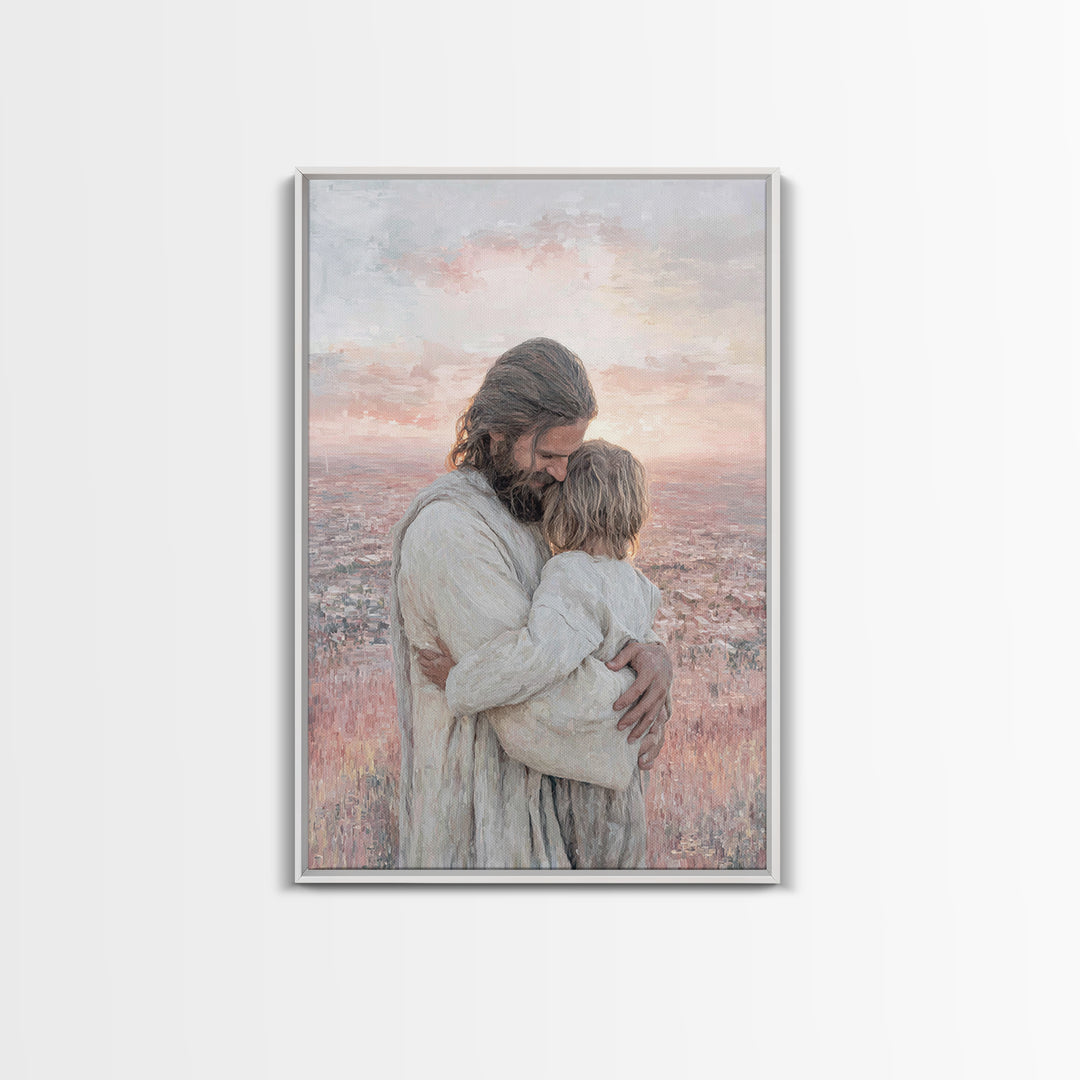 Sunrise Of Love | Framed Canvas Print | Christian Wall Art | Christian Art Canvas | Jesus Painting | Christian Art Work | Modern Christian