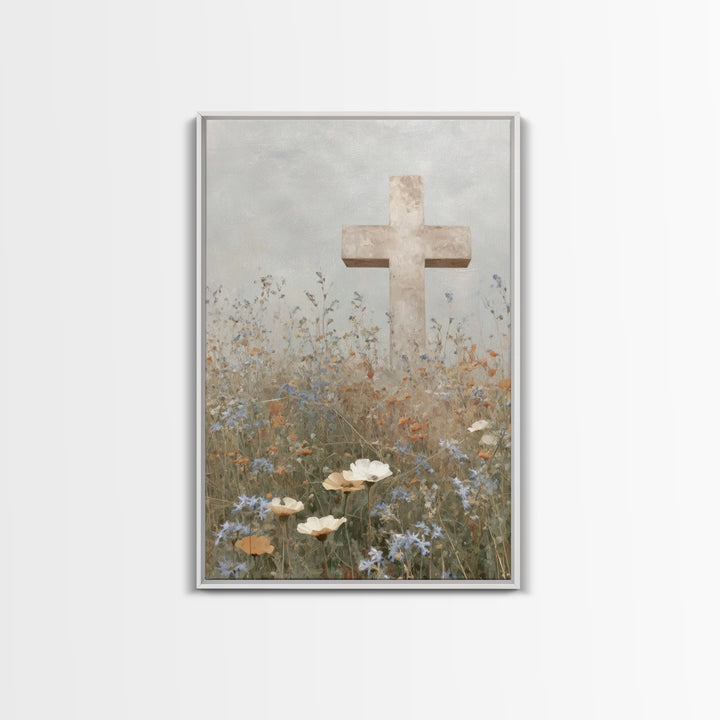 Garden Of Hope – Framed Canvas Print – Christian Wall Art – Christian Art Canvas – Christian Art Work – Christian Decor – Minimalist Christ