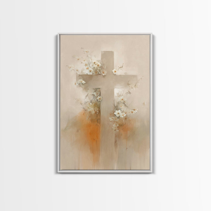 Cross Of Renewal, Framed Canvas Print, Christian Wall Art, Christian Art Canvas, Christian Paintings, Christian Art Work, Christian Decor