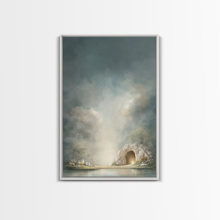 Morning Of Peace - Framed Canvas Print - Christian Wall Art - Modern Christian Art - Subtle Christian Art - Christian Art Canvas - Christia