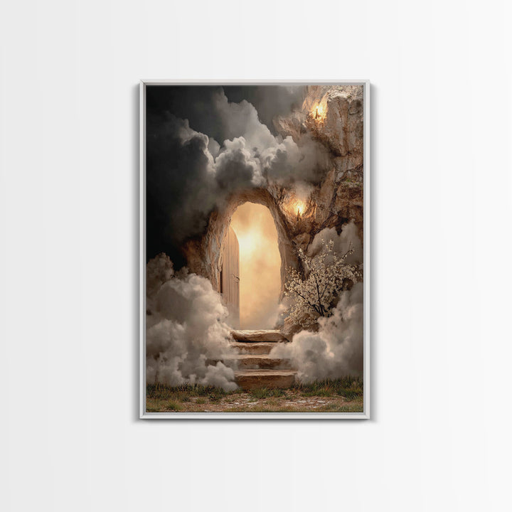 Risen Radiance - Framed Canvas Print - Christian Wall Art - Abstract Christian Art - Christian Art Canvas - Modern Christian Art - Christia