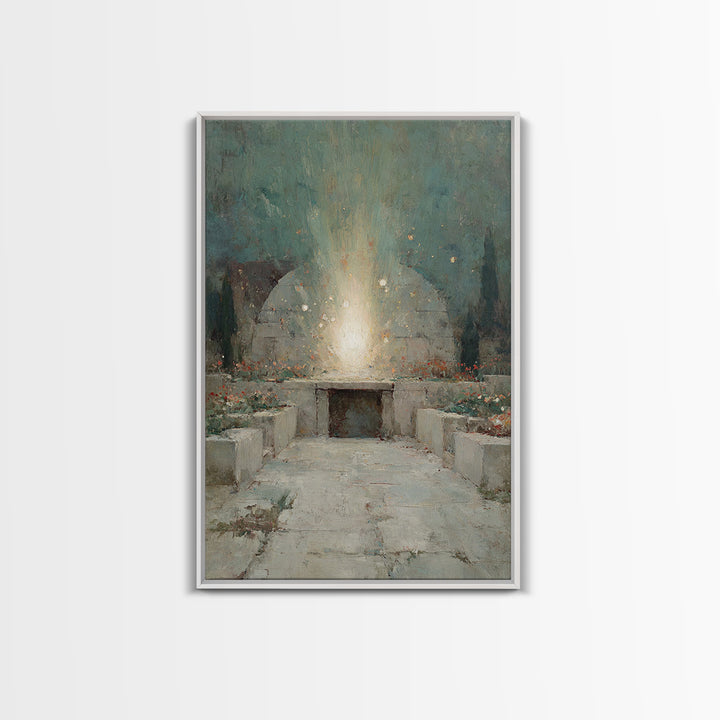 Hollow Of Light - Framed Canvas Print - Christian Art Work - Christian Wall Art - Unique Christian Art - Christian Painting - Christian Art