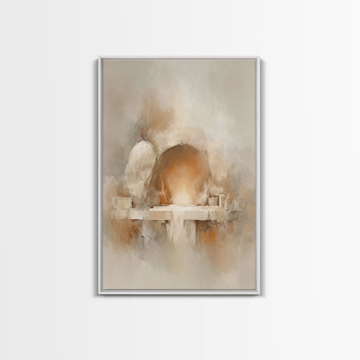 Stone Of Dawn - Framed Canvas Print - Christian Painting - Christian Art Canvas - Christian Wall Art - Modern Christian Art - Christian Gif