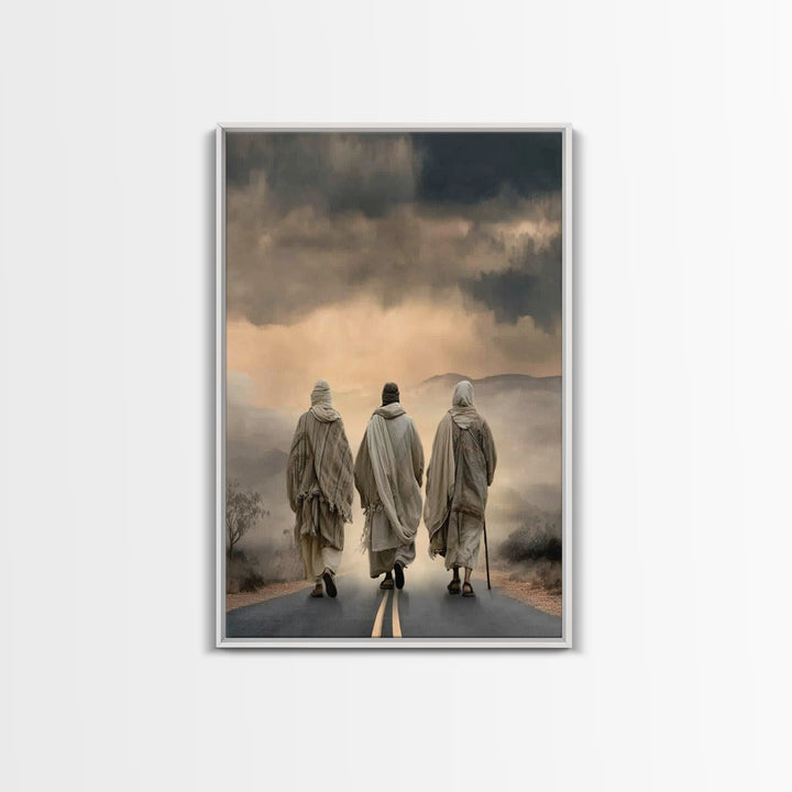 Desert Morning Hope – Framed Canvas Print – Christian Wall Art – Christian Art Canvas – Moody Christian Art – Jesus Painting – Christian Ch