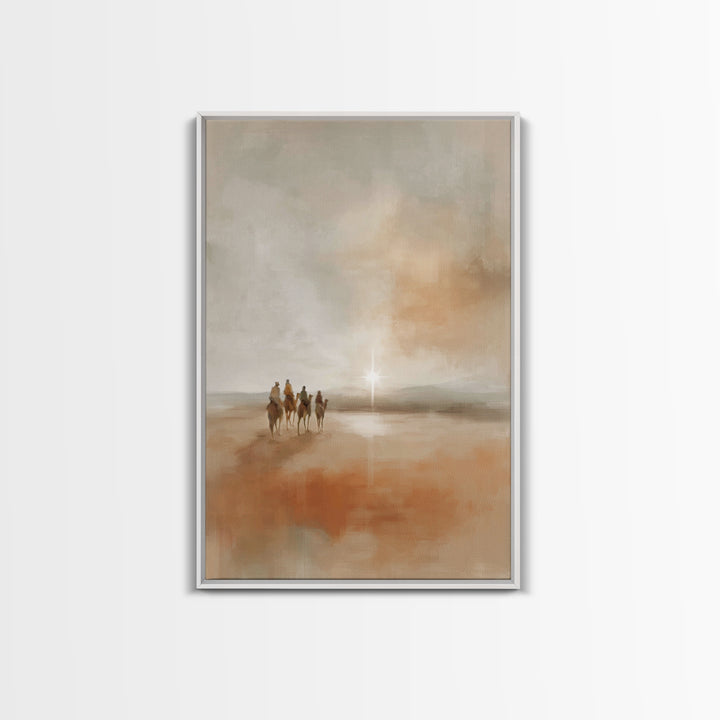 Guiding Star Journey, Framed Canvas Print, Christian Wall Art, Christian Christmas Art, Christian Art Canvas, Christmas Art Prints, Christi