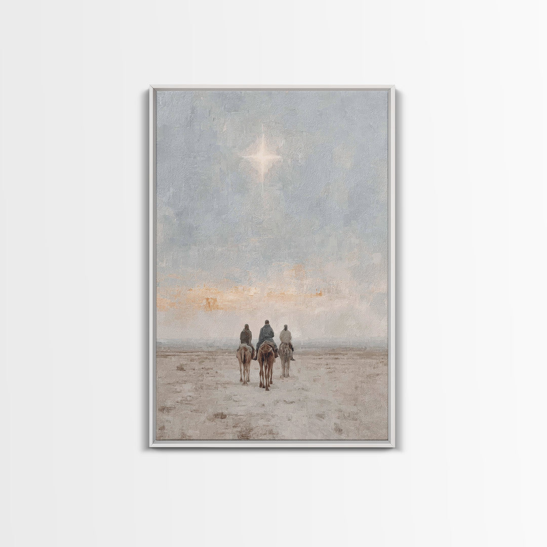 Guiding Light Sky – Framed Canvas Print – Christian Art Canvas – Christian Wall Art – Christmas Art Prints – Christian Christmas Art – Chri
