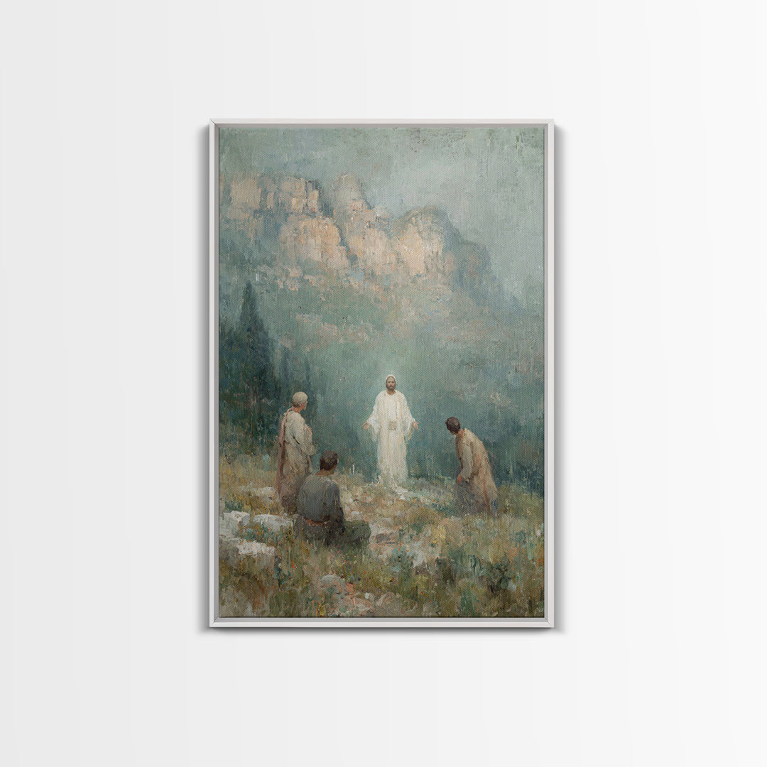 Radiant Summit Grace – Framed Canvas Print – Christian Art Canvas – Christian Wall Art – Jesus Painting – Modern Christian Art – Christian