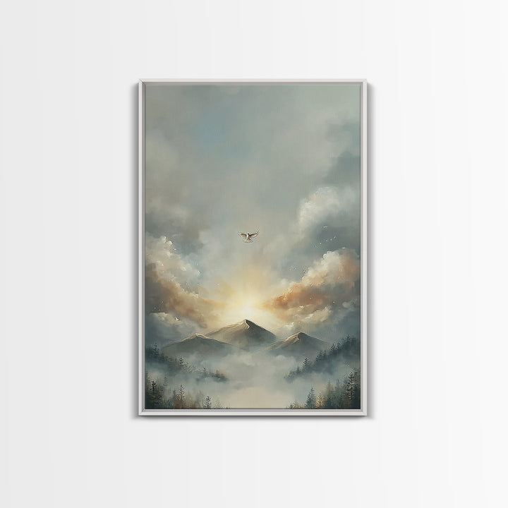 Dawn of Hope – Framed Canvas Print – Christian Wall Art – Christian Art Canvas – Christian Art Print – Subtle Christian Paintings – Modern
