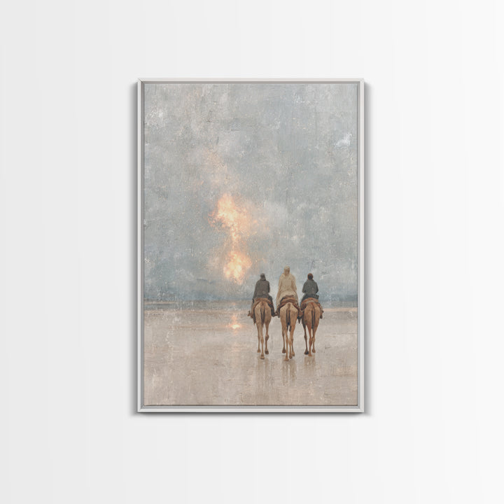 Desert Starfire – Framed Canvas Print – Christian Art Canvas – Jesus Painting – Christian Wall Art – Christian Christmas Art