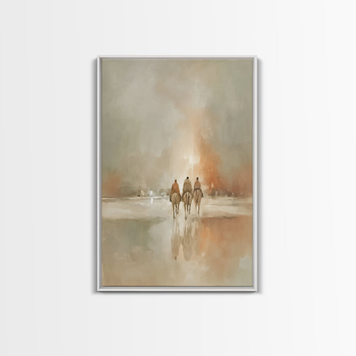 Wandering Light – Framed Canvas Print – Jesus Painting – Christian Art Canvas – Christian Christmas Art – Christian Wall Art