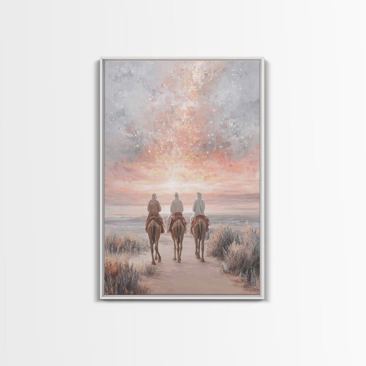 Dawn Promise – Framed Canvas Print – Christian Christmas Art – Jesus Painting – Christian Art Canvas – Christian Wall Art