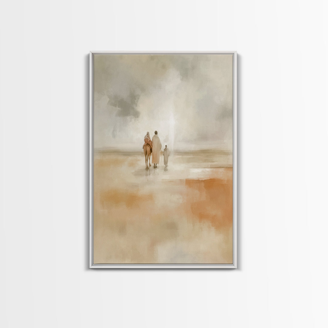 Holy Refuge – Framed Canvas Print – Christian Art Canvas – Christian Wall Art – Christmas Art – Christian Christmas Art – Jesus Painting