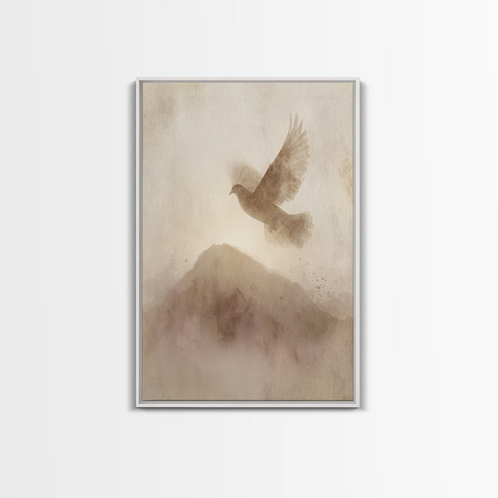 Silent Ascent – Framed Canvas Print – Christian Wall Art – Christian Art Canvas – Subtle Christian Art – Christian Art Print – Minimalist C