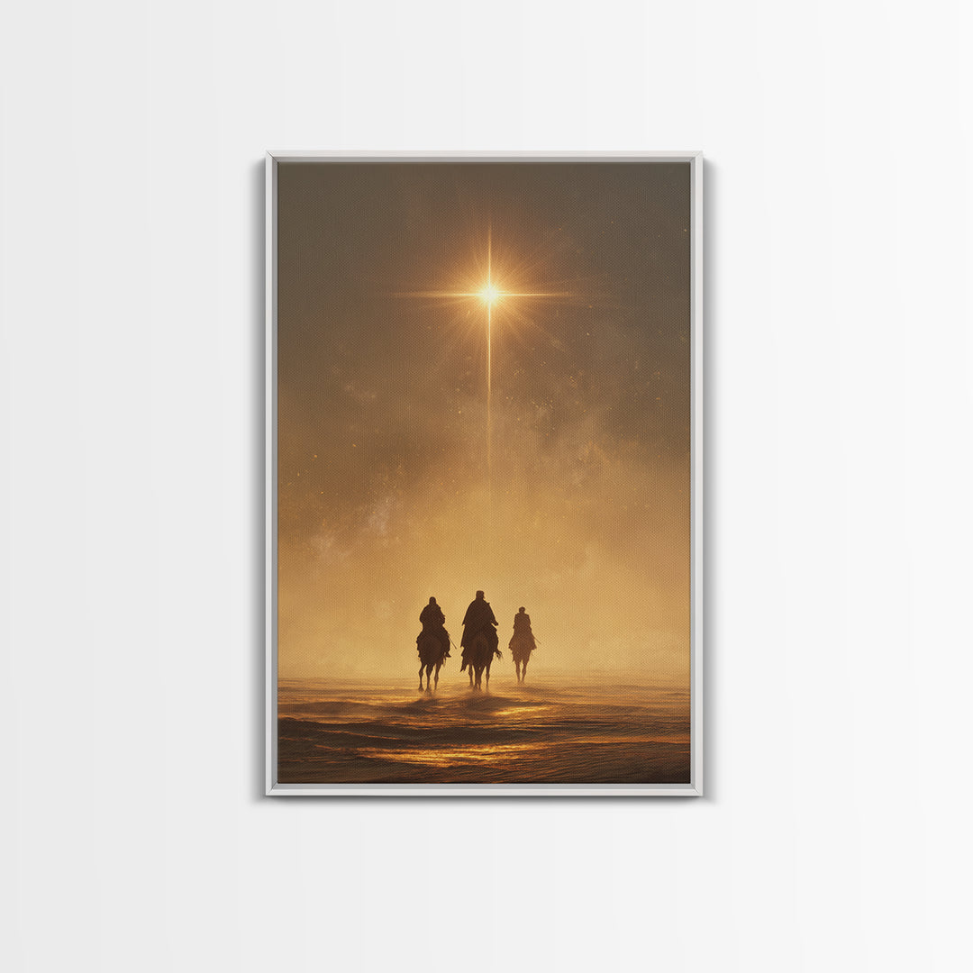 Cross Of Dawn – Framed Canvas Print – Jesus Painting – Christian Wall Art – Christian Art Canvas – Christian Christmas Art – Christmas Art