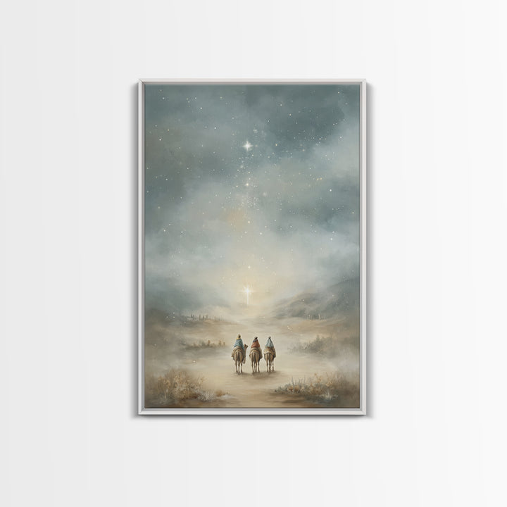 Heavenly Road – Framed Canvas Print – Christian Christmas Art – Christian Art Canvas – Christian Wall Art – Christmas Art – Jesus Painting