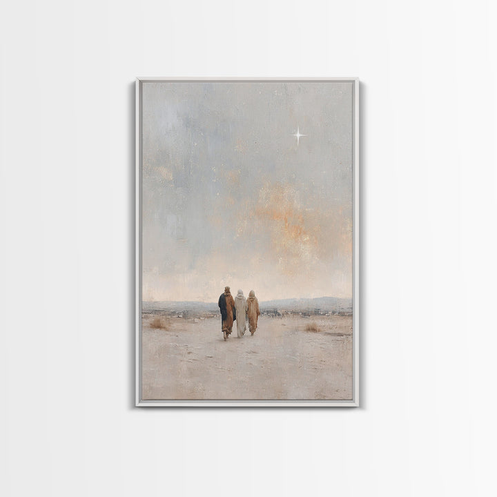 Starborn Path – Framed Canvas Print – Christian Wall Art – Jesus Painting – Christian Christmas Art – Christian Art Canvas – Christmas Art